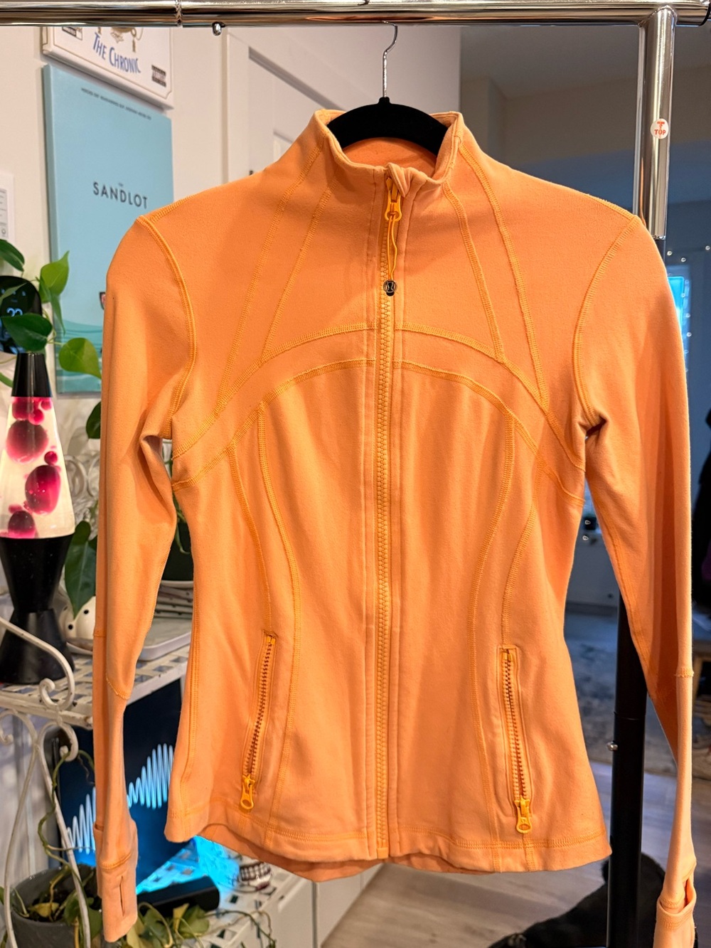 lululemon athletica Orange Zip Front Utility Jacket